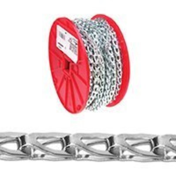 Campbell Chain & Fittings Campbell 072-3727N Sash Chain, 106 lb Working Load Limit, Steel, Bright Zinc, 100 ft L 072-3727N
